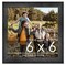 6x6 Wide Barnwood Picture Frame with UV-Resistant Acrylic & Acid Free Backing, Available in 6 Paint Finishes - Grey, Brown, White, and Black